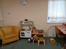 Play kitchen and other wooden toys 